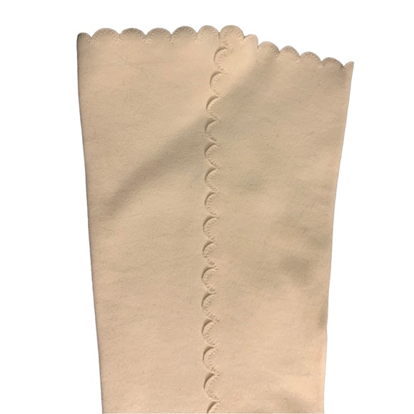 NWOT VTG German Louis Fischi Suede Scallop Edge Accent Evening Wedding Gloves - Picture 6 of 7